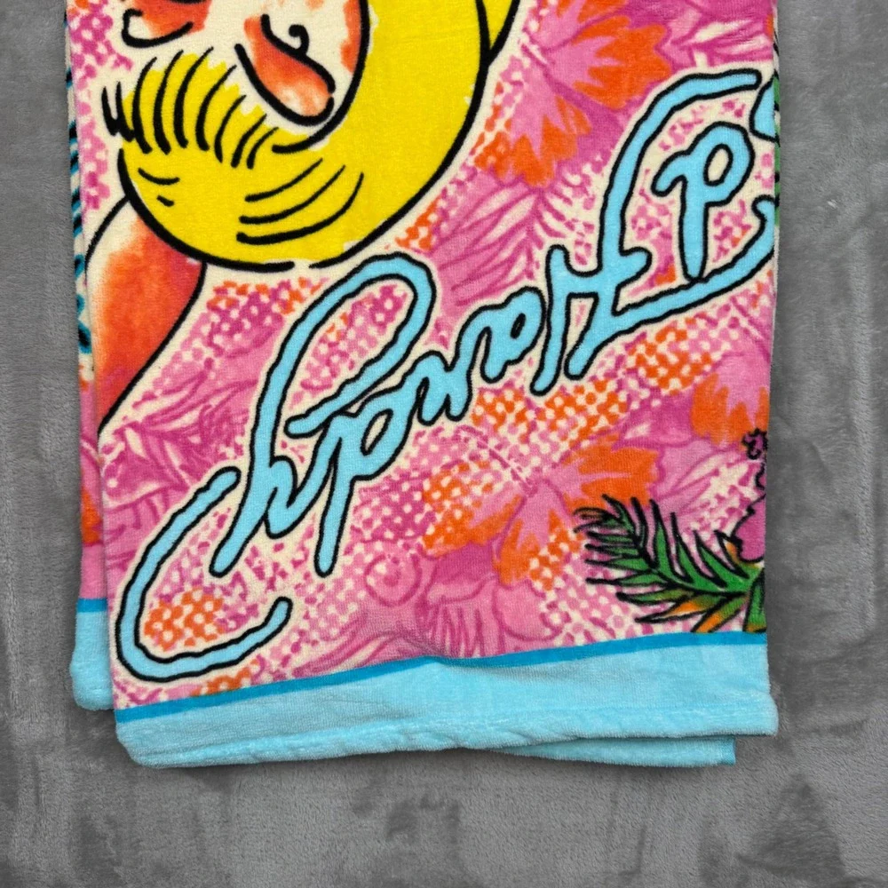 Ed Hardy California Girls Beach Towel 100% Cotton Pink Pinup Tattoo Art 36x68